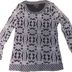 Dana Buchman Elegant Black and White Top
